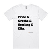 Parramatta Eels - All Time 'Price & Grothe & Sterling & Ella' - T-Shirt - AS Colour - - AS Colour - Staple Tee